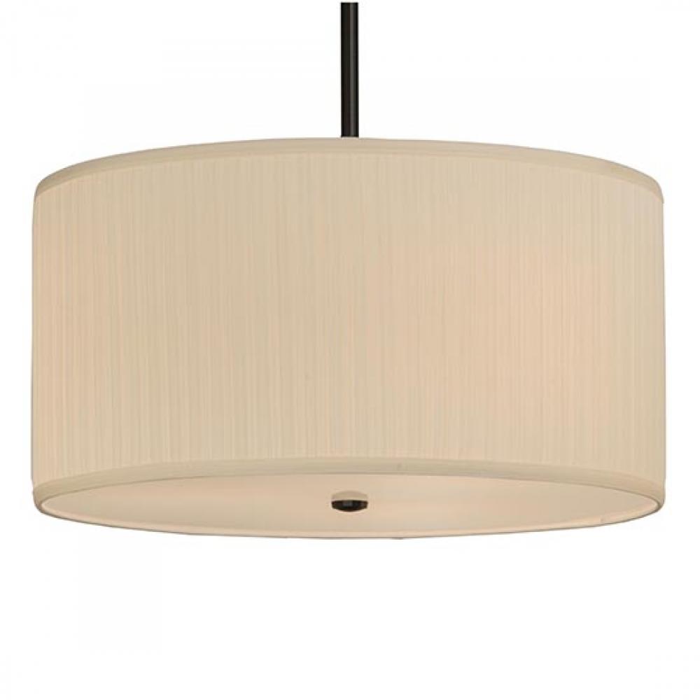 24&#34;W Cilindro Mushroom Pleated Textrene Pendant