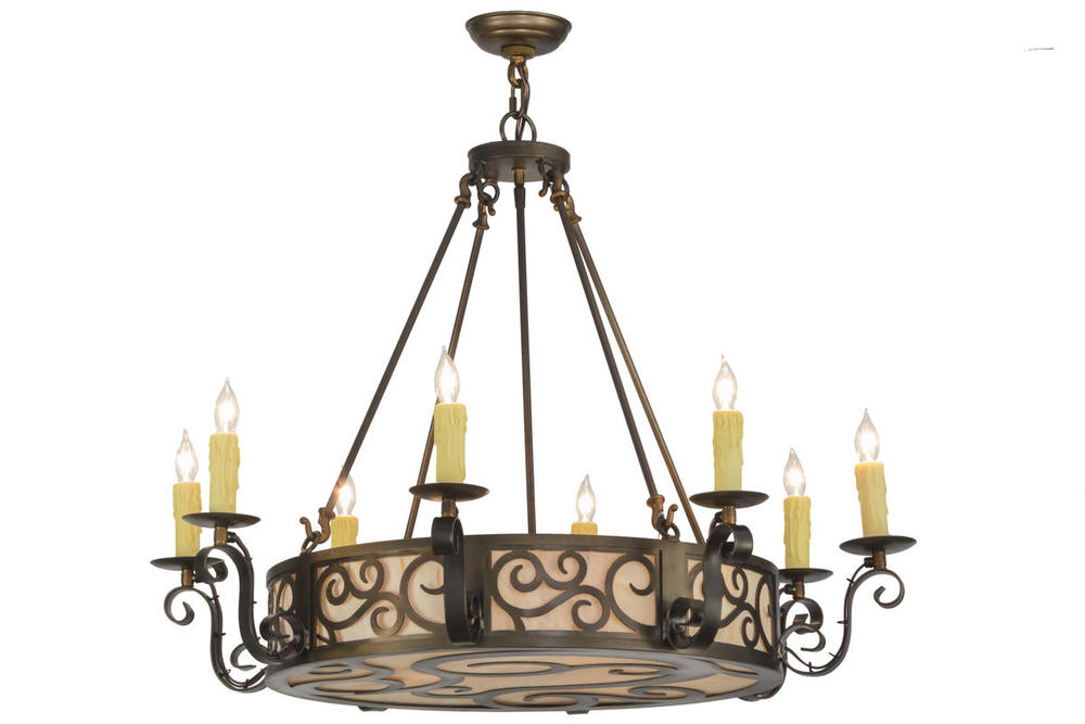 36&#34;W Delano 8 LT Chandelier