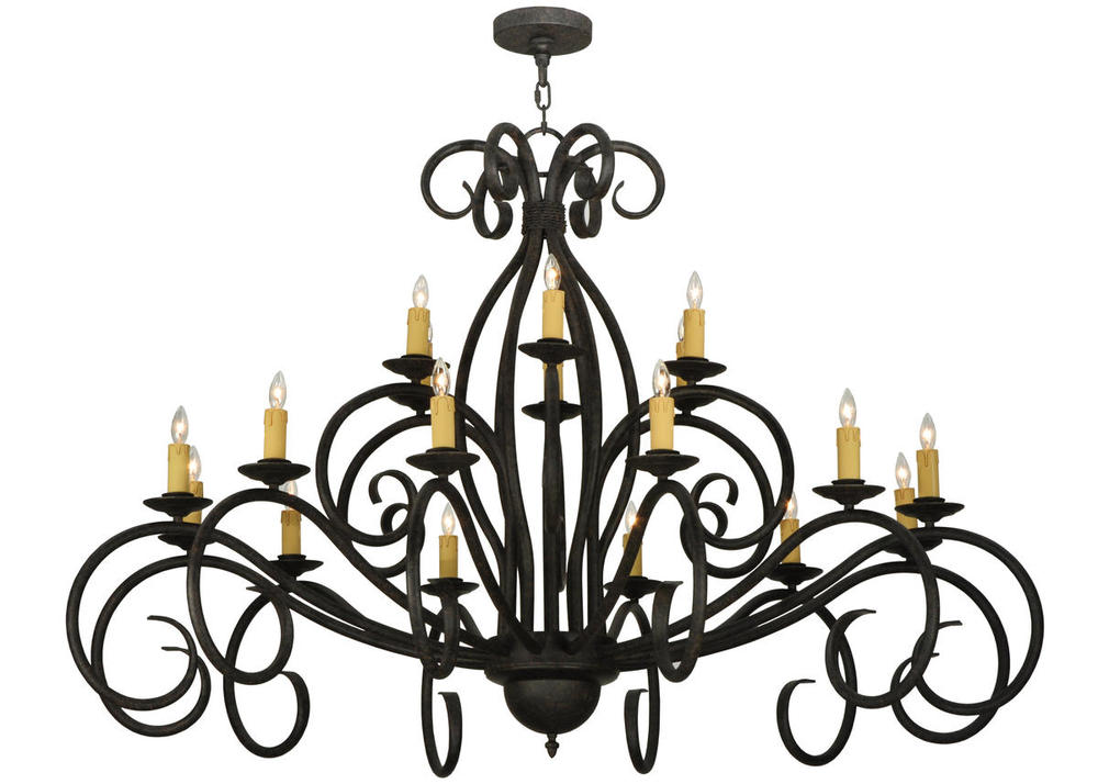 60&#34; Wide Sienna 18 LT Two Tier Chandelier