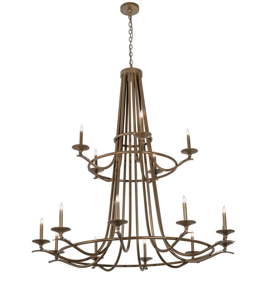 60&#34; Wide Octavia 15 Light Two Tier Chandelier