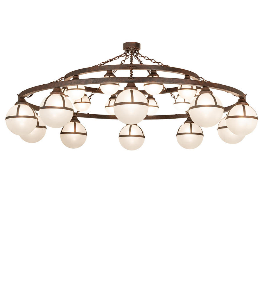 84&#34; Wide Bola Tavern 20 Light Two Tier Chandelier