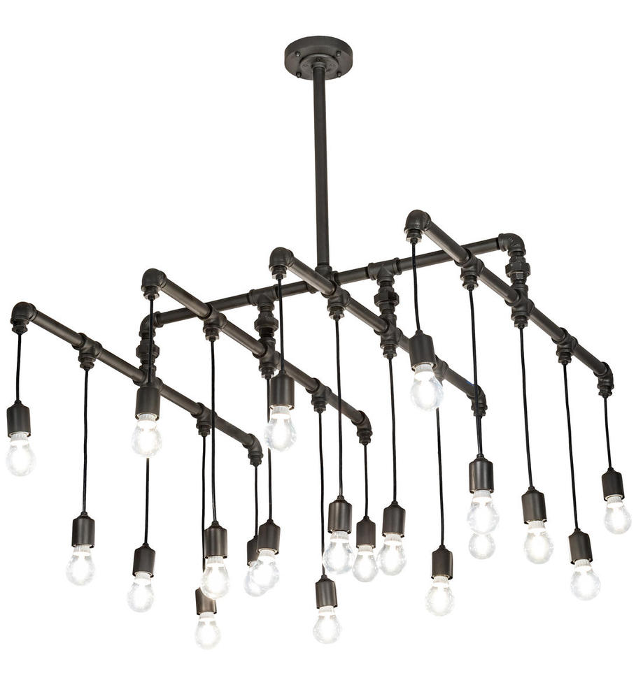 36&#34; Square PipeDream Alva 20 Light Cascading Pendant