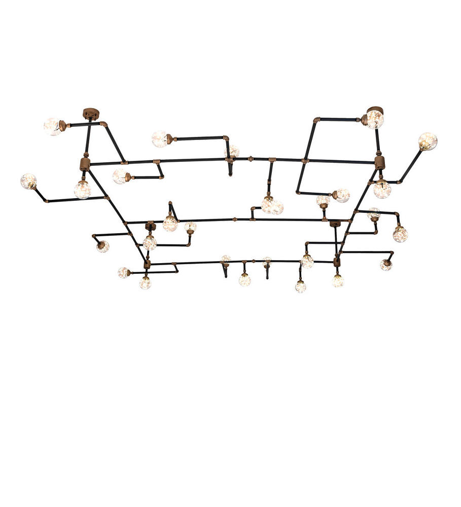 160&#34; Long PipeDream 28 Light Chandelier