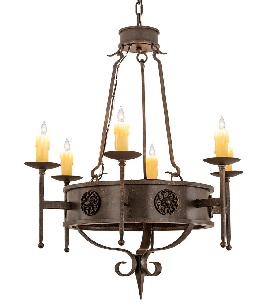 30&#34; Wide Lorenzo 6 Light Chandelier