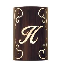 2nd Avenue Designs Blue 121550 - 10" Wide Personalized H Monogram Wall Sconce