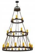 2nd Avenue Designs Blue 147244 - 54"W Lakeshore 21 LT Three Tier Chandelier