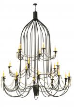 2nd Avenue Designs Blue 149323 - 72" Wide Bell 20 Light Three Tier Chandelier