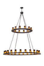 2nd Avenue Designs Blue 151692 - 72"W Loxley 36 LT Two Tier Chandelier