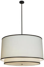 2nd Avenue Designs Blue 153491 - 48"W Cilindro White 2 Tier Textrene Pendant