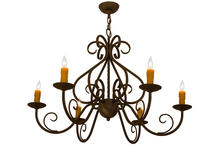 2nd Avenue Designs Blue 160714 - 36"W Jenna 6 LT Chandelier