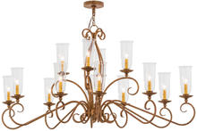 2nd Avenue Designs Blue 160782 - 60"L Wallis 14 LT Oblong Chandelier