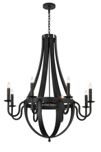 2nd Avenue Designs Blue 166800 - 42" Wide Barrel Stave Metallo 8 Light Chandelier