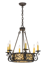 2nd Avenue Designs Blue 170227 - 24"W Delano 6 LT Chandelier