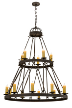 2nd Avenue Designs Blue 172303 - 48"W Lakeshore 15 LT Two Tier Chandelier