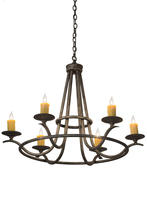 2nd Avenue Designs Blue 179905 - 36"W Octavia 6 LT Chandelier