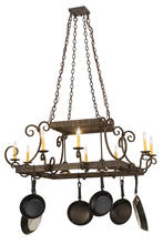 2nd Avenue Designs Blue 185650 - 56"W Caiden 8 LT W/Downlights Pot Rack