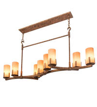 2nd Avenue Designs Blue 193968 - 52" Long Cero 8 Light Oblong Chandelier