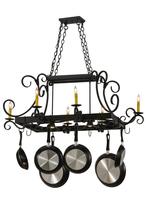 2nd Avenue Designs Blue 195226 - 50" Long Caiden 6 Light Pot Rack