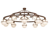 2nd Avenue Designs Blue 200284 - 84" Wide Bola Tavern 20 Light Two Tier Chandelier