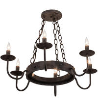 2nd Avenue Designs Blue 213965 - 24" Wide Edinburgh 6 Light Chandelier