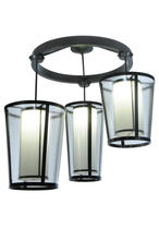 2nd Avenue Designs Blue 244624 - 74" Wide Cilindro Tapered 3 Light Cascading Pendant