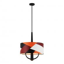 Varaluz 501P03BLSB - Patchwork 3-Lt Pendant - Black/Satin Brass/Patchwork