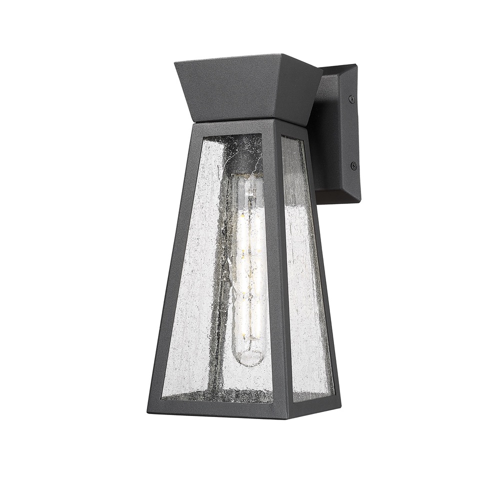 Lucian Collection 1-Light 12&#34; Outdoor Wall Light Black