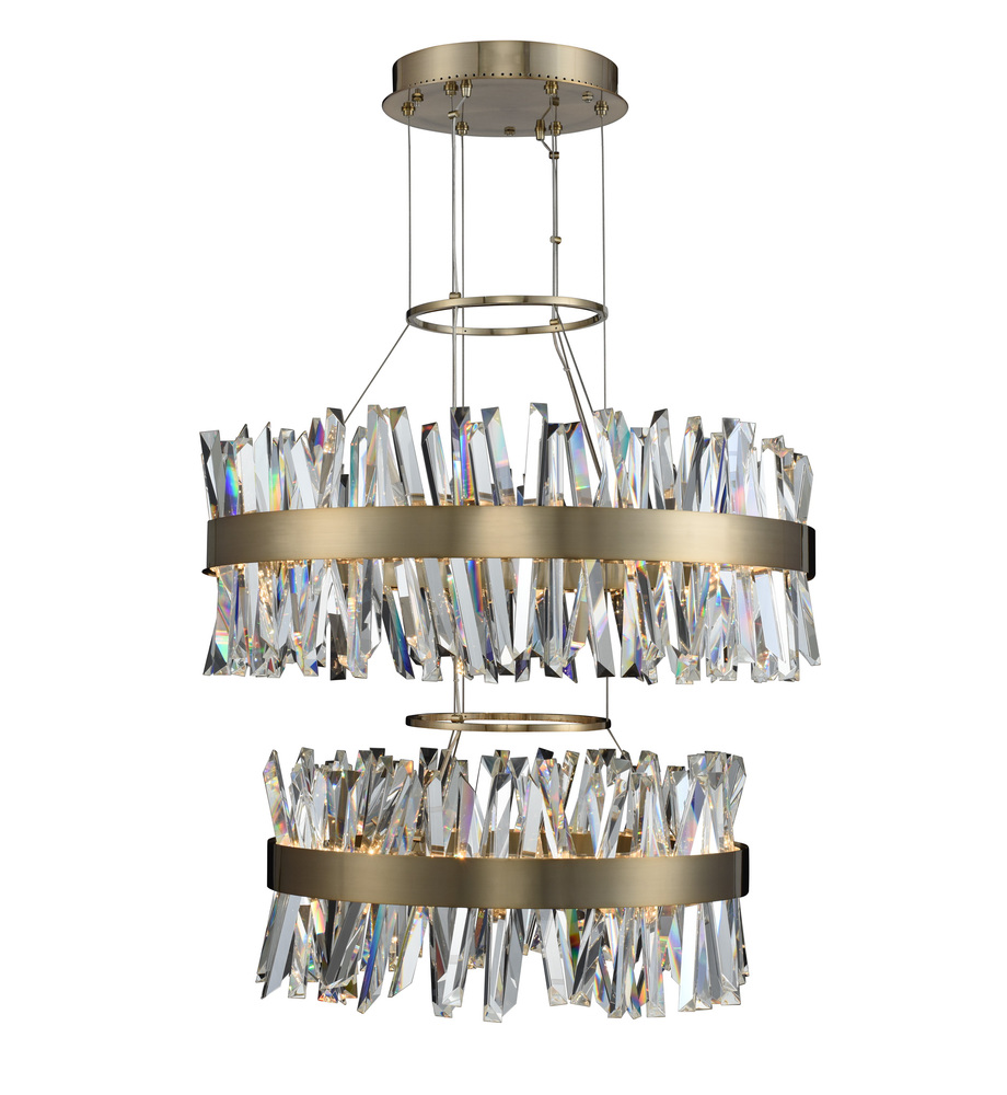 Glacier 25 + 32 Inch 2 Tier LED Round Pendant