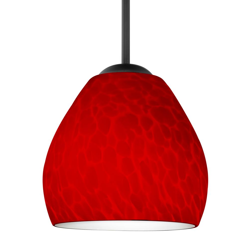 Besa Bolla LED Pendant Red Cloud Black 1x9W LED