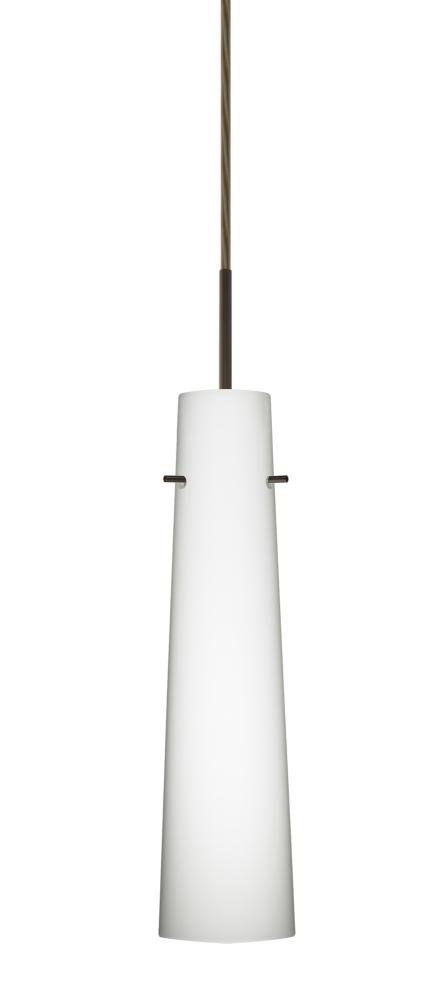 Besa Camino Pendant Bronze Opal Matte 1x5W LED, 15Ft. Cord