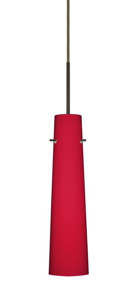 Besa Camino Pendant Bronze Ruby Matte 1x5W LED, 15Ft. Cord