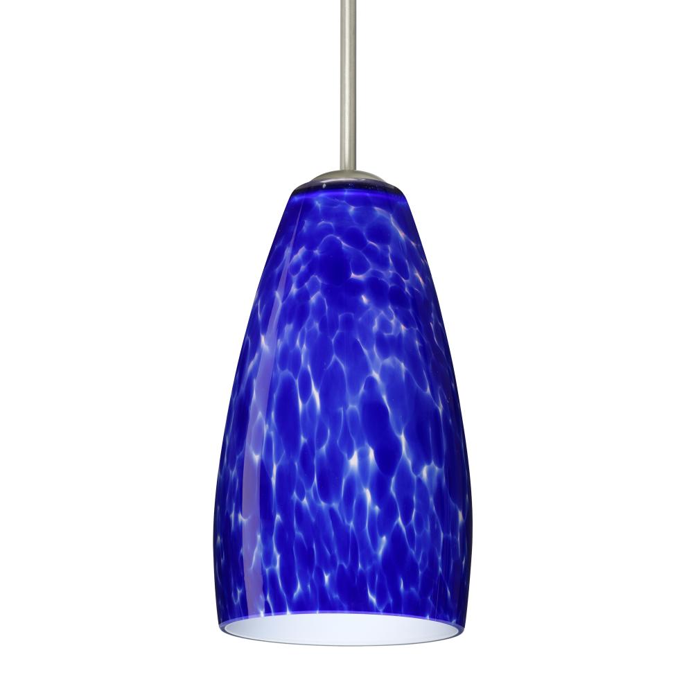 Besa Chrissy Pendant Satin Nickel Blue Cloud 1x9W LED