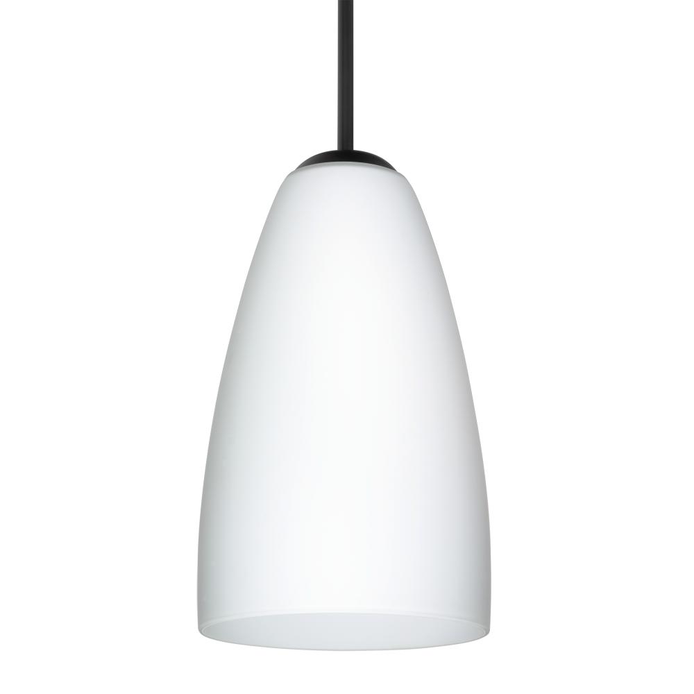 Besa Riva 9 LED Pendant Opal Matte Black 1x9W LED