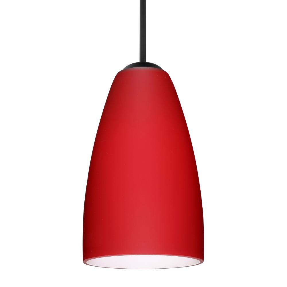 Besa Riva 9 Pendant Black Ruby Matte 1x75W MAX E26 Base