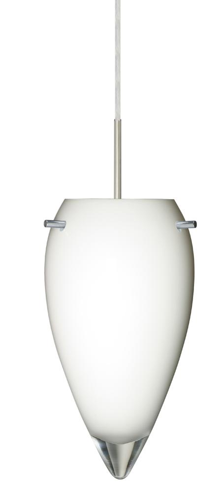 Besa Juli Pendant Satin Nickel Opal Glossy 1x100W Medium Base