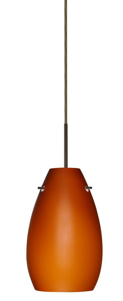 Besa Pera 9 LED Pendant Amber Matte Bronze 1x9W LED