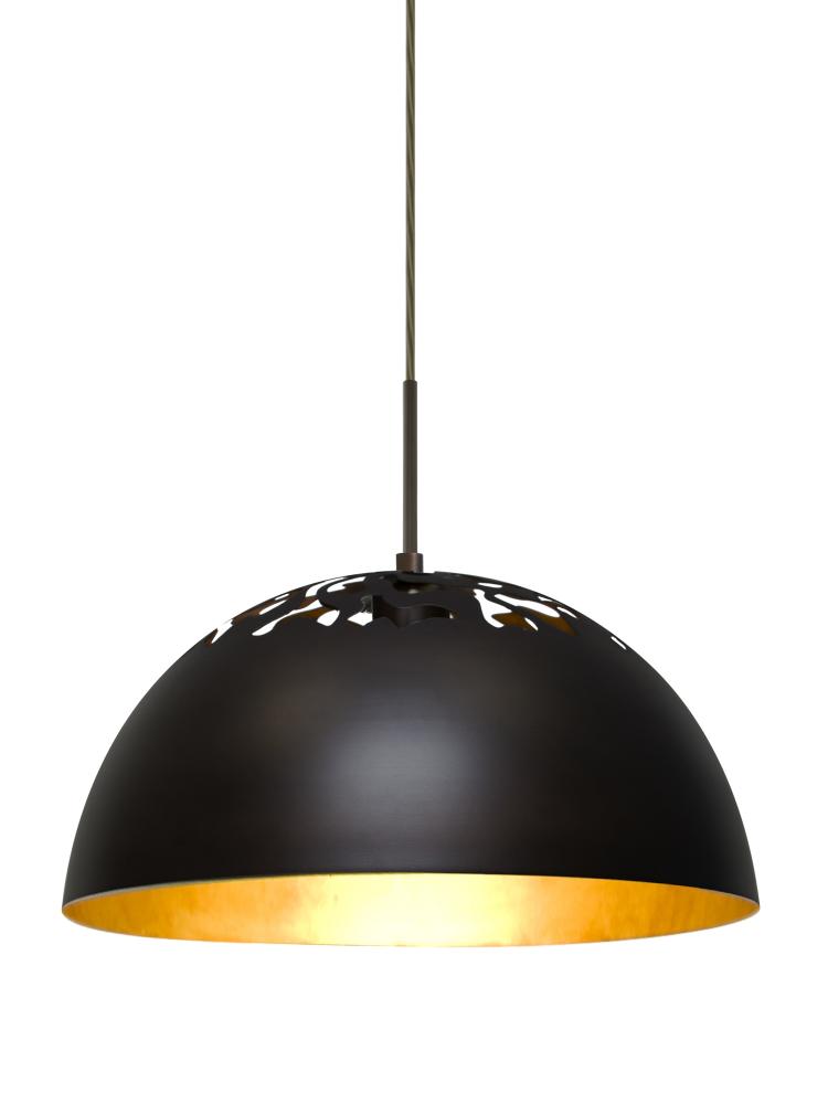 Besa Gordy Pendant, Bronze Finish, 1x9W LED