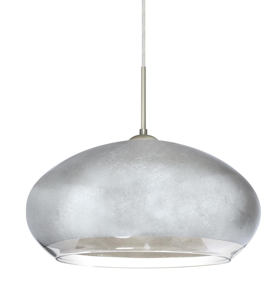 Besa Brio 14 Pendant Satin Nickel Silver Foil 1x75W Medium Base