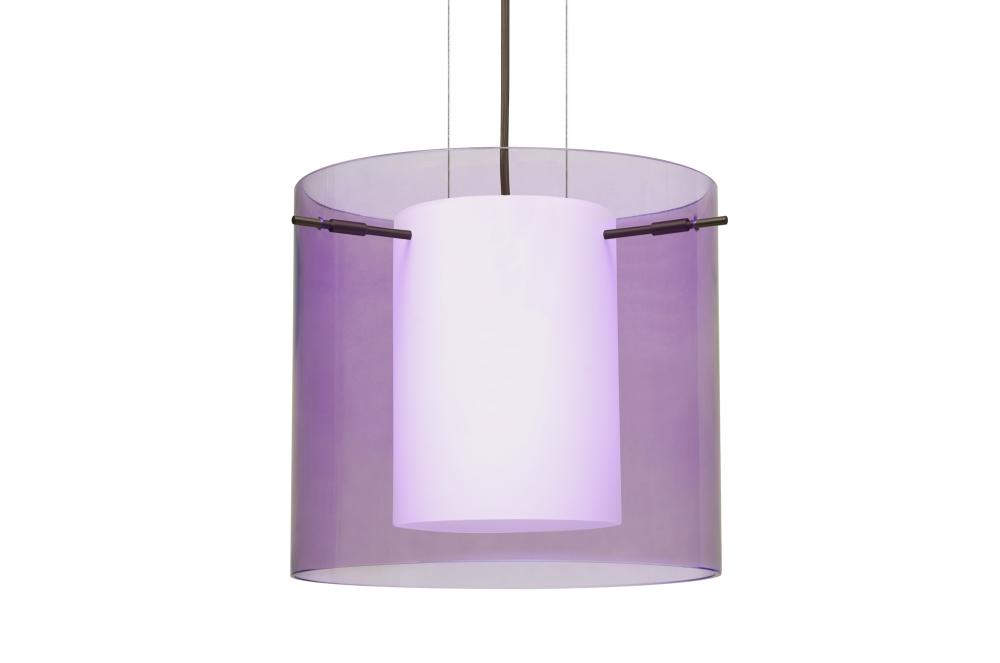 Besa Pahu 12 LED Pendant 1Kg Transparent Amethyst Bronze 1x11W LED