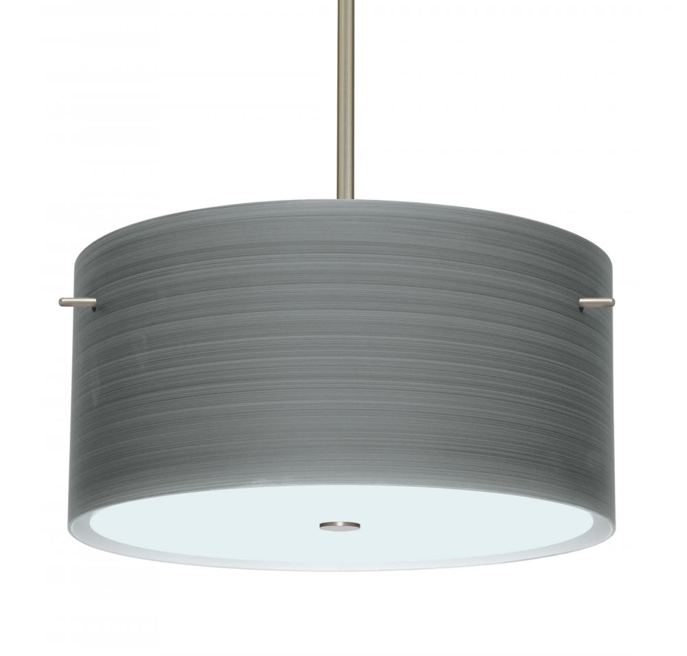 Besa Stem Pendant Tamburo 16 Satin Nickel Titan 3x100W Medium Base