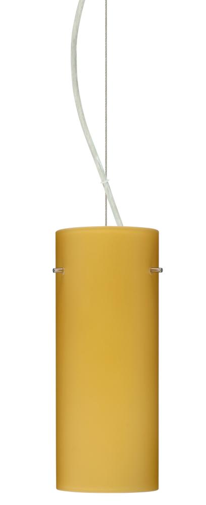 Besa Stilo 10 LED Cable Pendant Vanilla Matte Satin Nickel 1x9W LED