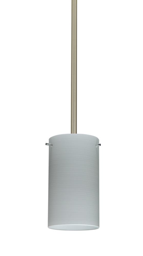 Besa Stem Stilo 7 Pendant Satin Nickel Chalk 1x50W Candelabra