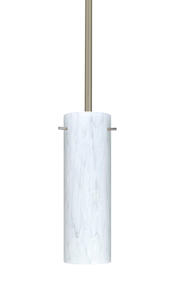 Besa Stem Copa Pendant Satin Nickel Carrera 1x9W LED