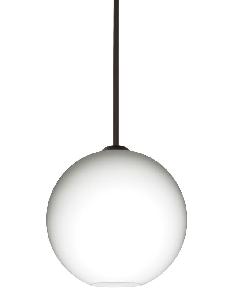 Besa Coco 10 Stem Pendant, Opal Matte, Bronze Finish, 1x60W Medium Base