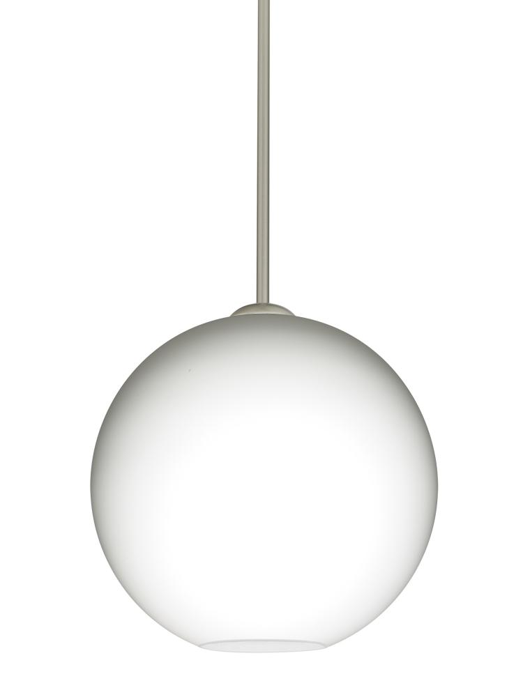 Besa Coco 12 Stem Pendant, Opal Matte, Satin Nickel Finish, 1x60W Medium Base