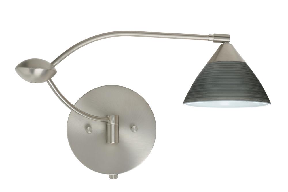 Besa Wall Domi Satin Nickel Titan 1x50W Halogen Gy6.35