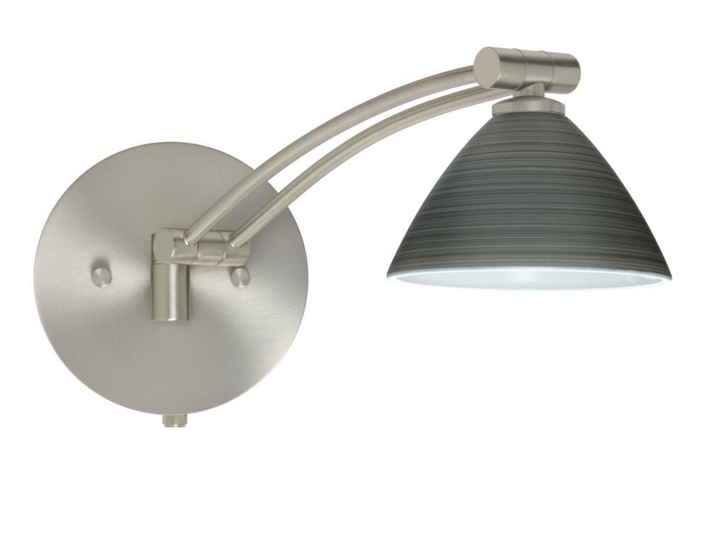 Besa Wall Domi Satin Nickel Titan 1x50W Halogen Gy6.35