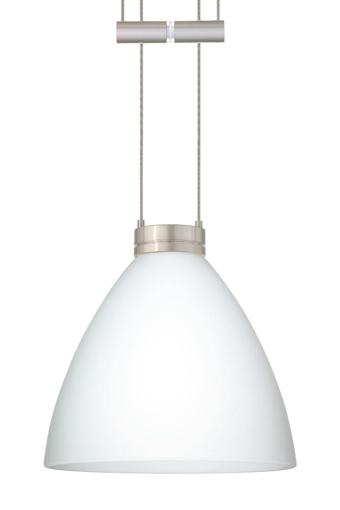 Besa Pendant Mia Satin Nickel Opal Matte 1x50W Halogen