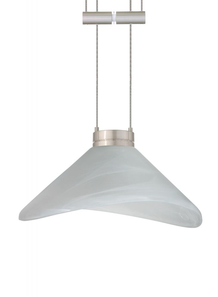 Besa Pendant Hoppi Satin Nickel Marble 1x50W Halogen