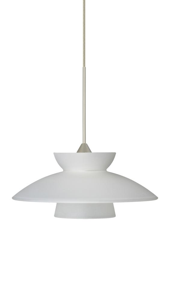 Besa Pendant Trilo 7 Satin Nickel Frost 1x5W LED